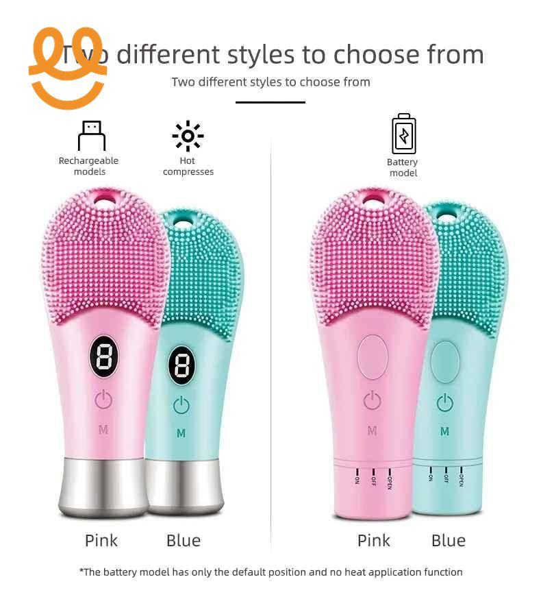 Electric Ultrasonic Skin Sonic Scrubber Facial Brush Cleaner