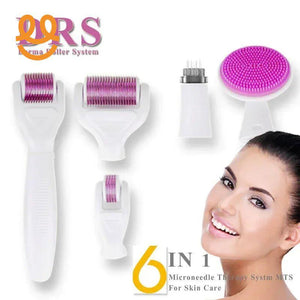 6 in 1 Derma Roller Kit for Face, Beard, Hair Growth & Skin Rejuvenation