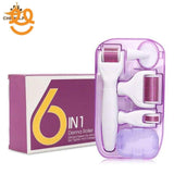 6 in 1 Derma Roller Kit for Face, Beard, Hair Growth & Skin Rejuvenation